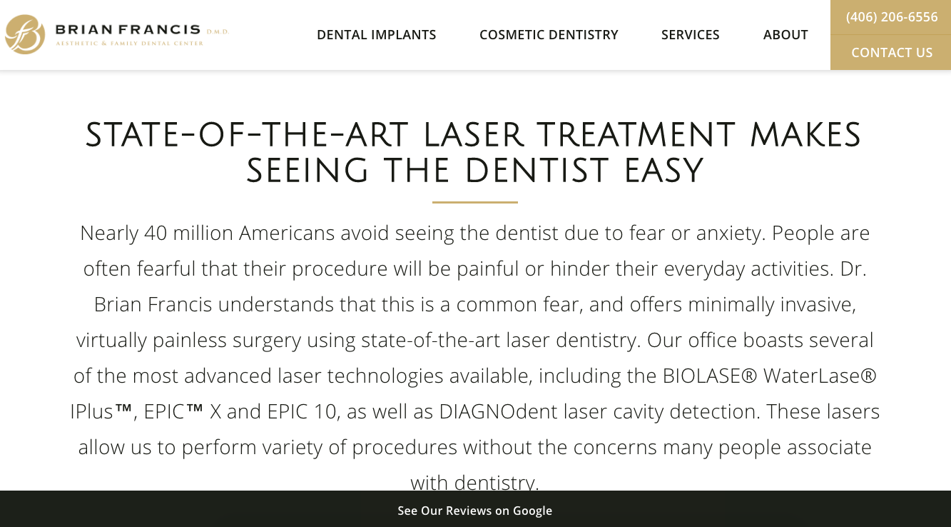 dental website