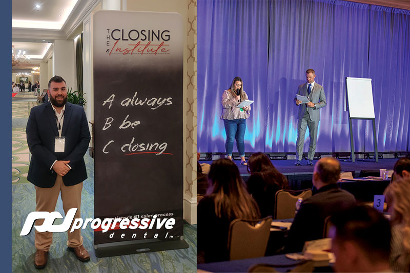 a progressive dental team member at the closing institute, and the CEO Bart roleplaying on stage