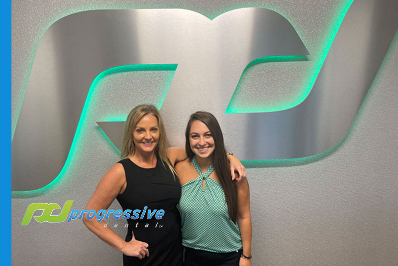 two of our account managers at the progressive dental corporate offices.